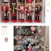 5/6pcs Merry Christmas Decorations Kids Nutcracker Soldier Doll 12cm Wooden Pendants New Year Ornaments for Navidad Xmas Tree