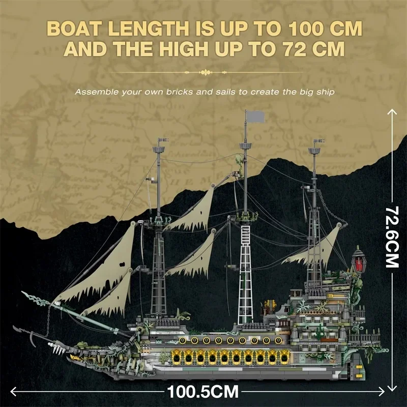 5865PCS The Flying Dutchman Pirate Ship Building Blocks Ghost Ship Model Bricks Assembling DIY Toys For Kids Birthday Gifts - Image 2