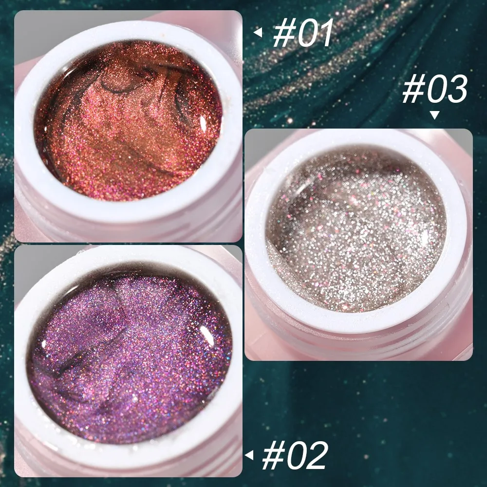 5ML Flash Sparkling Galaxy Cat Eye Gel Nail Polish Glue 3Colors Magnetic Cat Eye's Gel Star Shinying Manicure Cat Eye Magnet Gel - Image 3