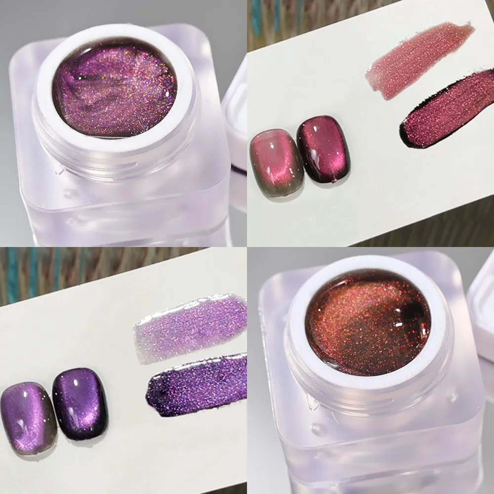 5ML Flash Sparkling Galaxy Cat Eye Gel Nail Polish Glue 3Colors Magnetic Cat Eye's Gel Star Shinying Manicure Cat Eye Magnet Gel - Image 5