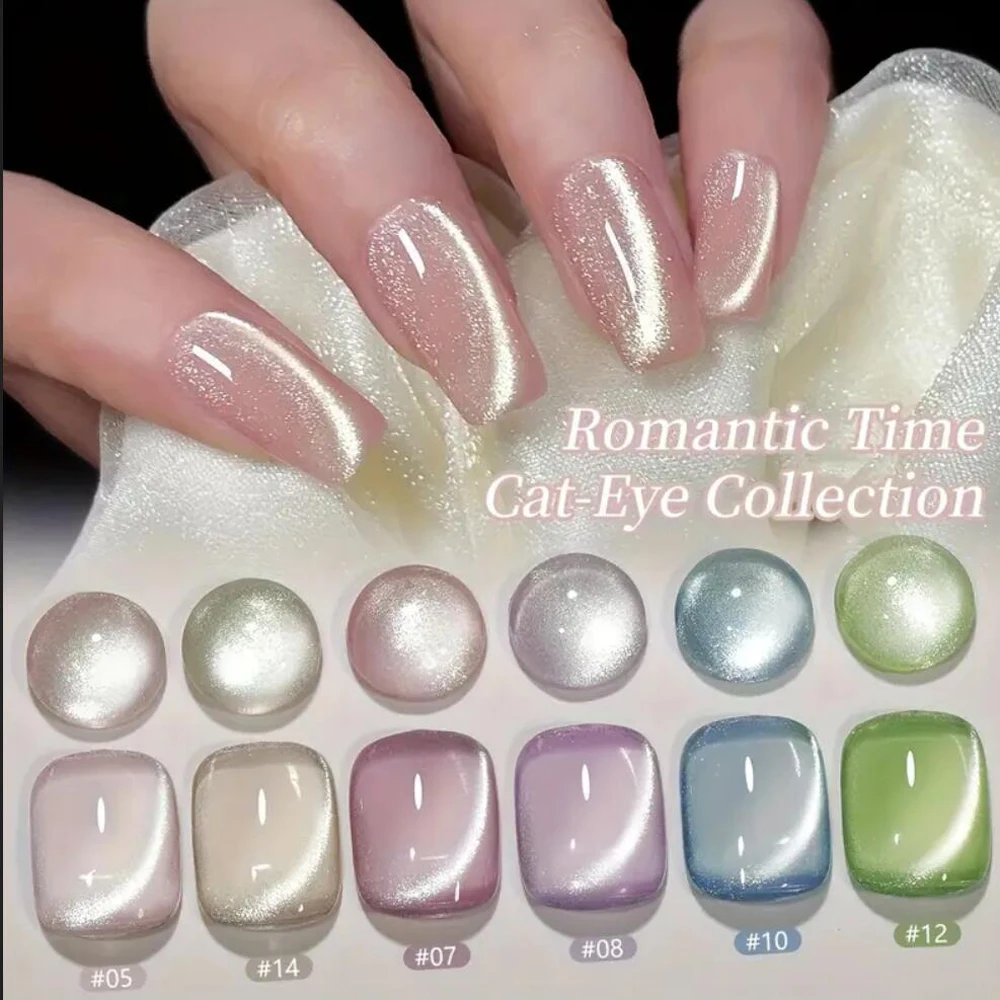 5ML Green Glitter Glass Bead Cat Eye Gel Nail Polish Super Flash Moonlight Crystal Soak Off UV Manicure Varnish DIY Nail Salon - Image 4