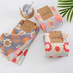 5PCSColorful Cleaning Towels，Super Soft Quick Dry Towel，Super Absorbent，Chemical-free and suitable for all skin types，Suitable f