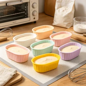 5pcs Air Fryer Baking Ramekins,Premium Food-Grade Silicone Mold Cups,Easy Release Nonstick Bakeware Set,for Eggs,Muffins,Cupcake