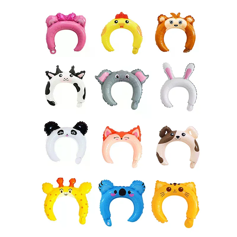 5pcs Cute Headband Balloon Cute Cartoon Animal Balloon Kids Birthday Party Decoration Baby Shower Children's Toys - Image 5