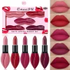 5pcs Matte Lipstick Set Velvety Smooth Long Lasting High Pigment Waterproof Lip Makeup Kit With Elegant Gift Box