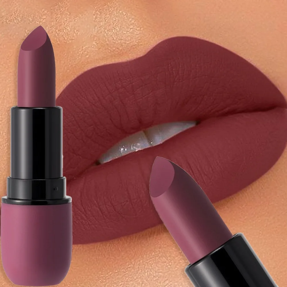 6-Color Matte Lipstick: Velvet Lip Color, Smooth, Waterproof, Long-Lasting Color Lip Makeup,High Pigment,Sexy Nude Lip Stick - Image 3