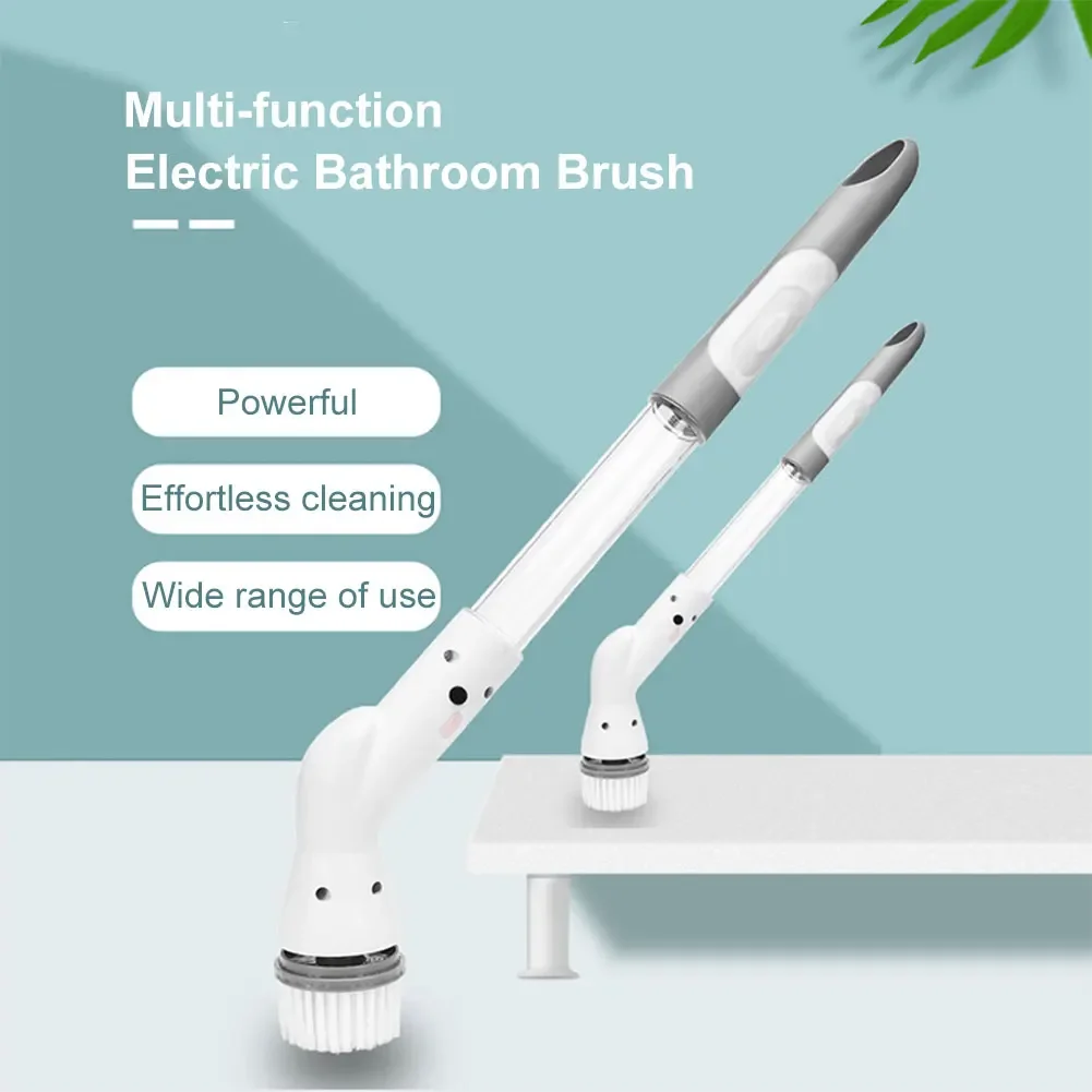 6 In 1 Cleaner Electric Cleaning Brush Spin Scrubber Kitchen Bathroom Household Rechargeable Rotary Cleaning Brush Tool For Home - Image 4