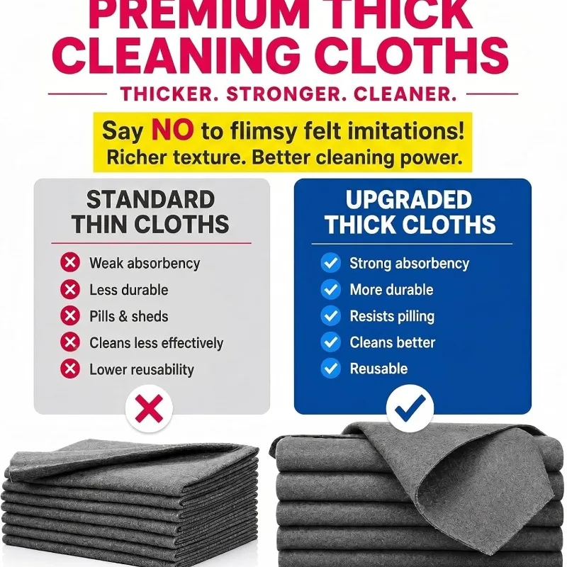 6 Pack Genie Magic Cleaning Cloth Microfiber Cleaning Cloths for Glass, Window, Kitchen Housework, Stainless Steel, Cars Screens - Image 2