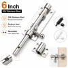 6 inch Barrel Bolt Latch 304 Stainless Steel Heavy Duty Slide Bolt Lock Thickened Solid Bolt Door Bolt Latch