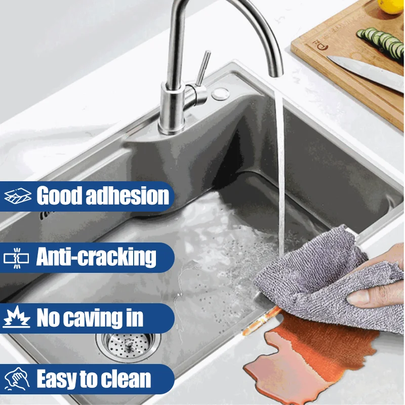 60 milliliters Waterproof Sealant - Rubber-Plastic-Stainless Steel Cement - Anti-Microbial Cement - Strong Resin Cement for Kitc - Image 6