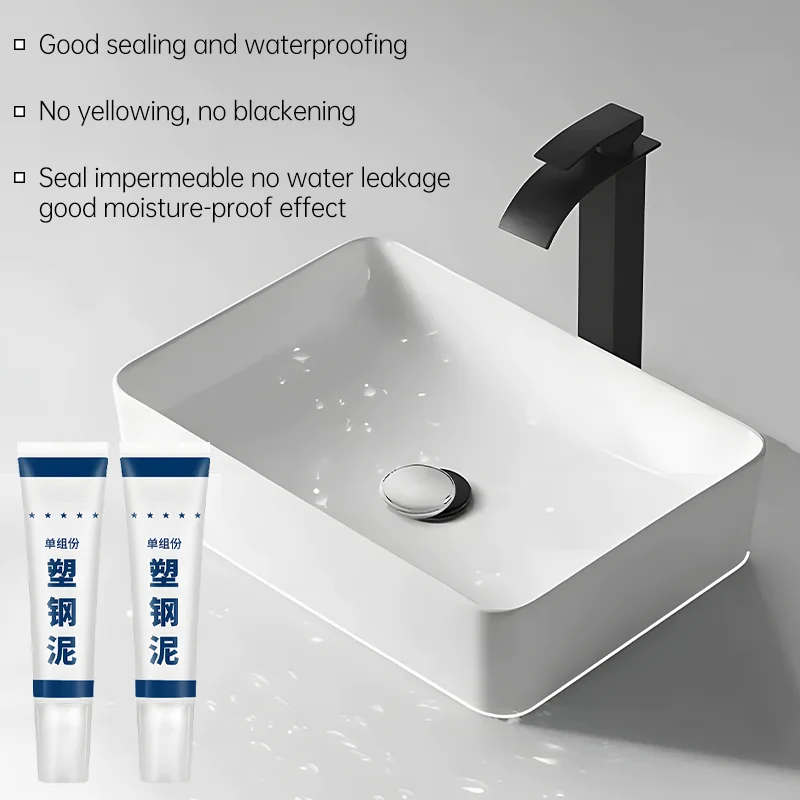 60 milliliters Waterproof Sealant - Rubber-Plastic-Stainless Steel Cement - Anti-Microbial Cement - Strong Resin Cement for Kitc - Image 5