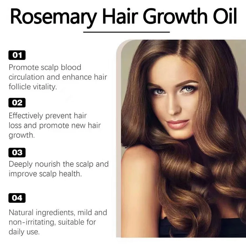 60ml Rosemary Dense Hair Essential Oil Veganic Lavender Repair Hairs Damage Prevent Hair Loss Smooth Hairs Nourish Hair Care Oil - Image 4