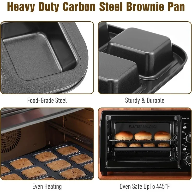 6/12 Cavity Baking Tray Square Multi-purposebakingtray Non-Stick Mini Muffin Baking Cake Pan Muffin Tin Tray Kitchen Accessories - Image 3