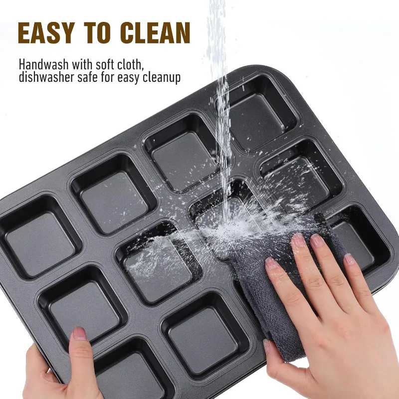 6/12 Cavity Baking Tray Square Multi-purposebakingtray Non-Stick Mini Muffin Baking Cake Pan Muffin Tin Tray Kitchen Accessories - Image 5
