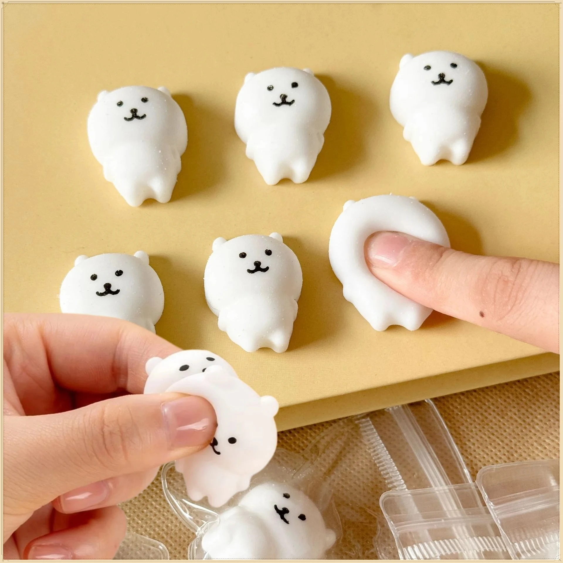 6/12pcs Self Deprecating Bear Pinch Fun Toy - Cute Expression Stress Relieving Little Nose Ga Children's Prize Gifts For Kids - Image 2