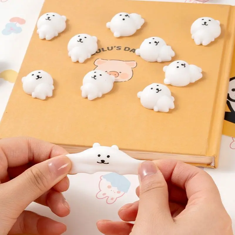 6/12pcs Self Deprecating Bear Pinch Fun Toy - Cute Expression Stress Relieving Little Nose Ga Children's Prize Gifts For Kids - Image 3