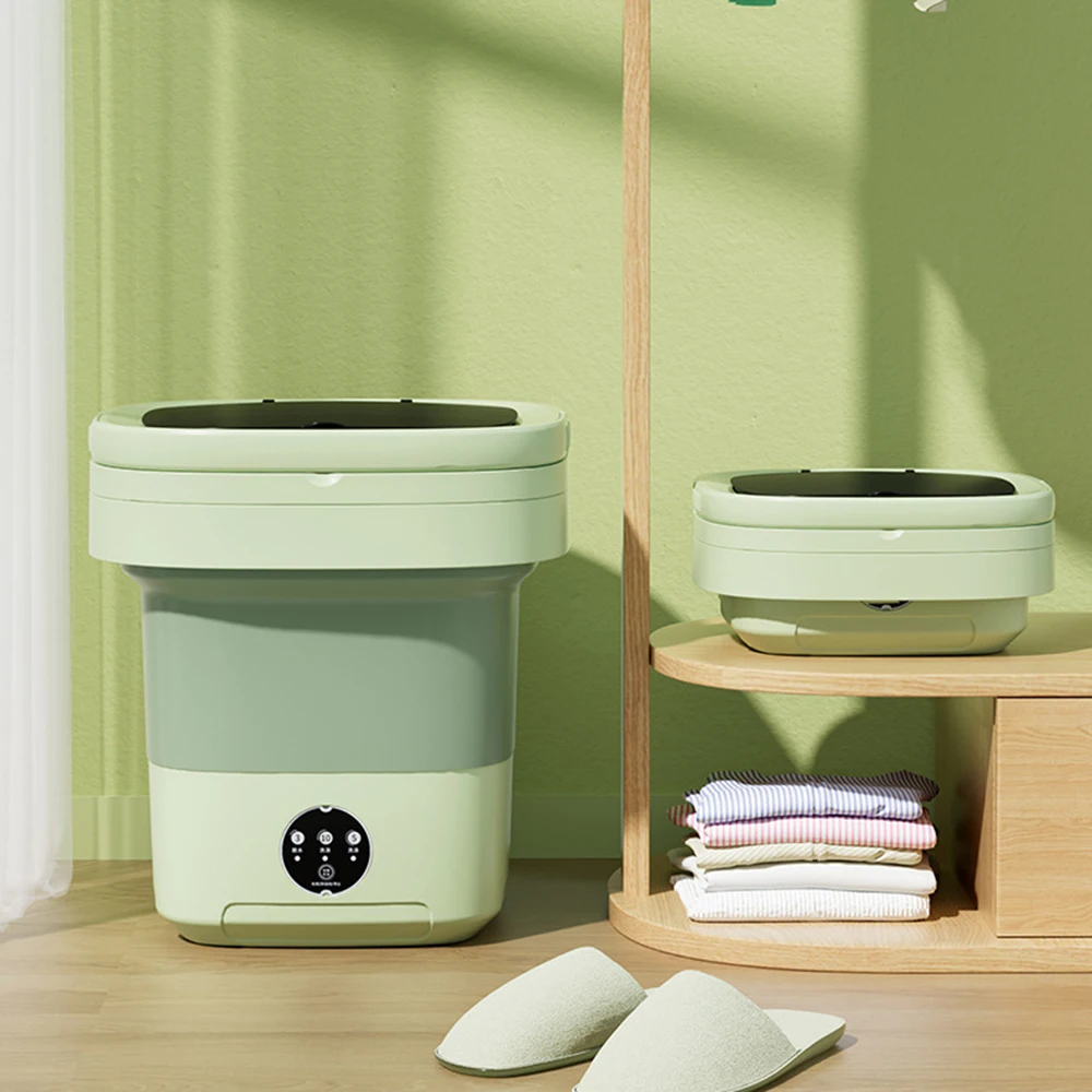 6L 11L Folding Portable Washing Machine with Spin Dryer for Clothes Travel Home Ultrasonic Underwear Socks Mini Washer 110V 220V - Image 5