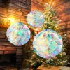6PCS Christmas Iridescent Honeycomb Ball Hanging Ornaments DIY Iridescent Foil Ball for Wedding Birthday Christmas Party Decor