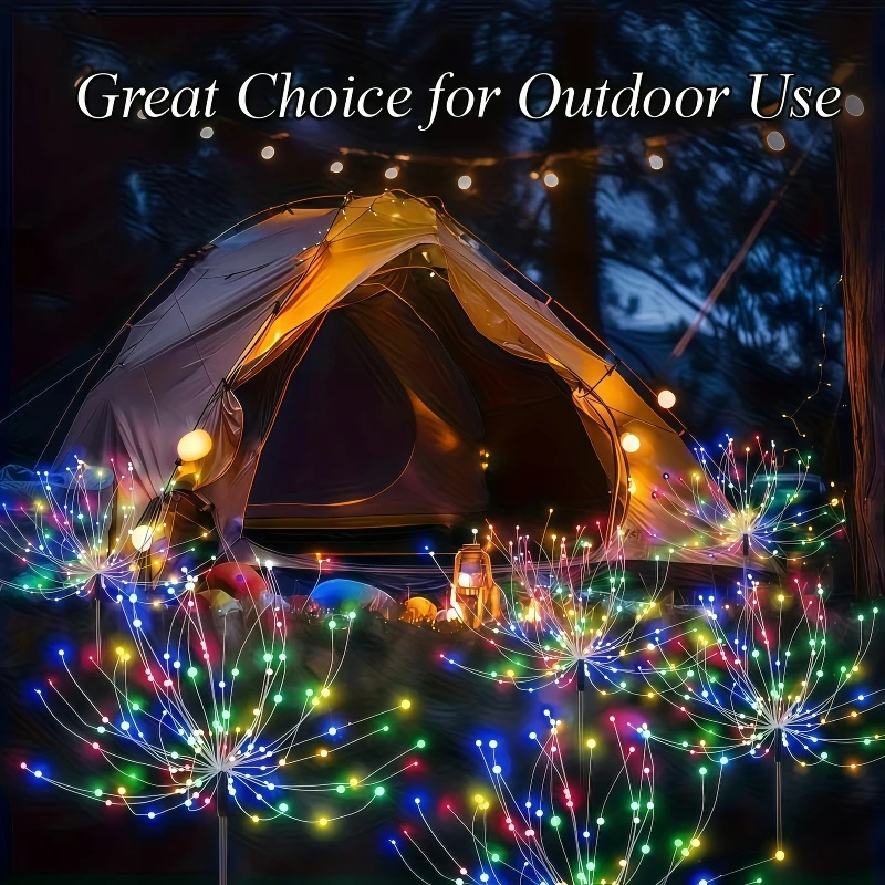 6Pack Outdoor Solar Garden Lights LED Garden Lights 8 Lighting Modes Courtyard Lamp IP65 Solar Landscape Light - Image 5
