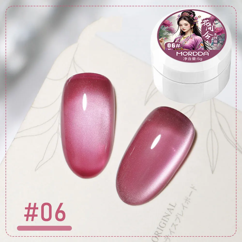 6ml Jelly Nude/Pink/Blue Cat Eye Magnetic Nail Gel Polish Glitter Silk Mirror Cat Eye's Gel Varnish Soak Off UV Gel Nail Polish - Image 3