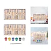 6x DIY Wooden Christmas Nutcrackers Paintable for Holiday Bedroom Office
