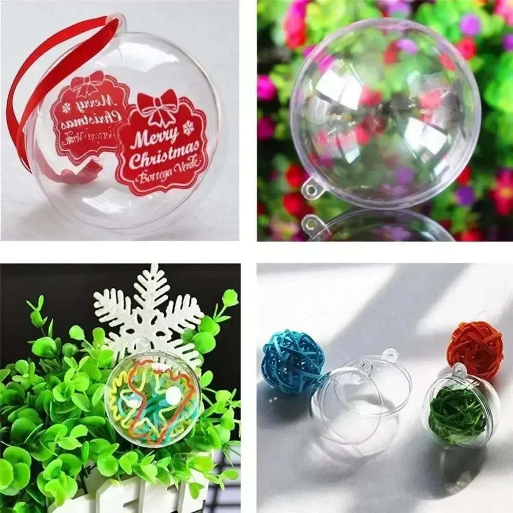 7-16CM Large Transparent Plastic Acrylic Ball Fillable Ornament Ball for Manual Wedding Christmas Party Home Decoration - Image 3