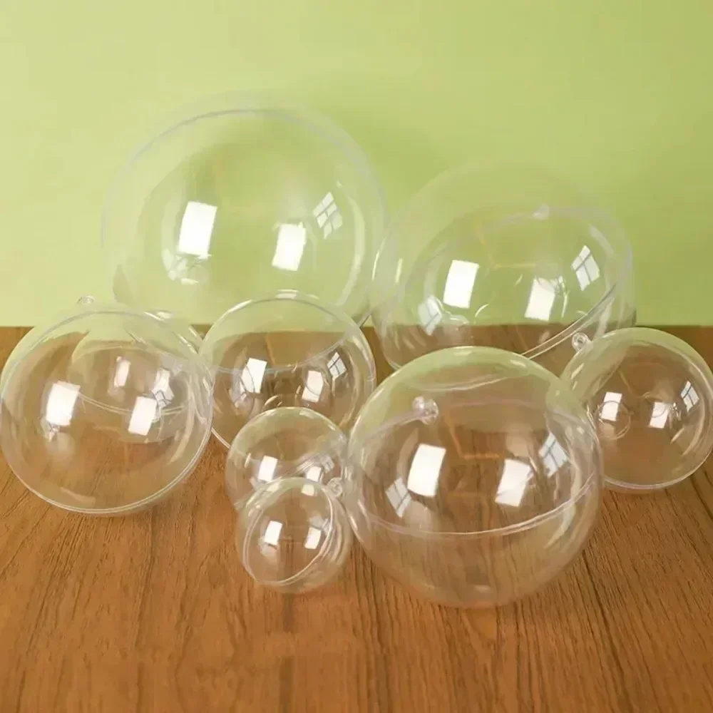 7-16CM Large Transparent Plastic Acrylic Ball Fillable Ornament Ball for Manual Wedding Christmas Party Home Decoration - Image 4