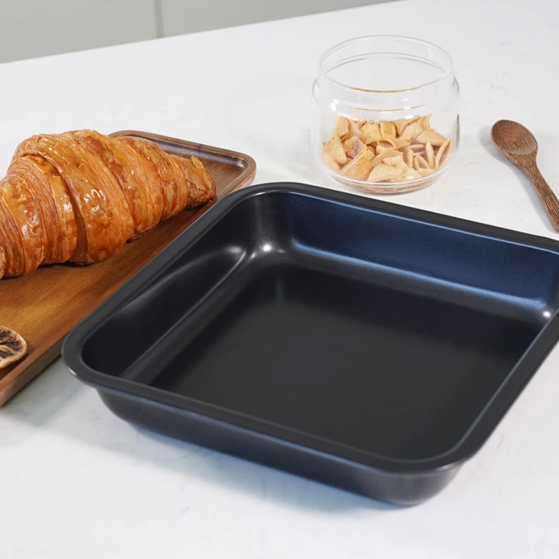 7.5 Inch Square Baking Tray Non-Stick Carbon Steel Toast Plate Cake Bread Baguette Oven Bakeware Pie Pizza Cake Mold Baking Pan - Image 2