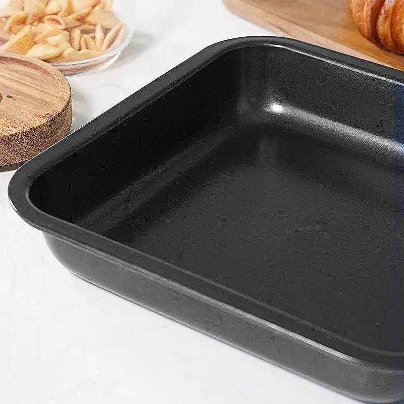7.5 Inch Square Baking Tray Non-Stick Carbon Steel Toast Plate Cake Bread Baguette Oven Bakeware Pie Pizza Cake Mold Baking Pan - Image 4