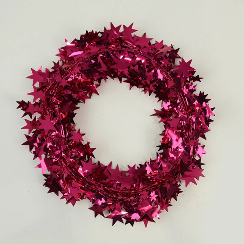 7.5m Christmas Wreath Decorative Iron Wire Star Aluminum Foil Drawstring Ribbon Christmas Tree Decorative Performance Props - Image 5