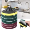 8-Piece Electric Drill Brush Kit Power Scrubber for Tile Bathroom Kitchen Car Cleaning Polishing Pads Deep Cleaning Tool Set