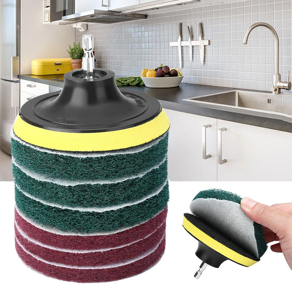 8-Piece Electric Drill Brush Kit Power Scrubber for Tile Bathroom Kitchen Car Cleaning Polishing Pads Deep Cleaning Tool Set