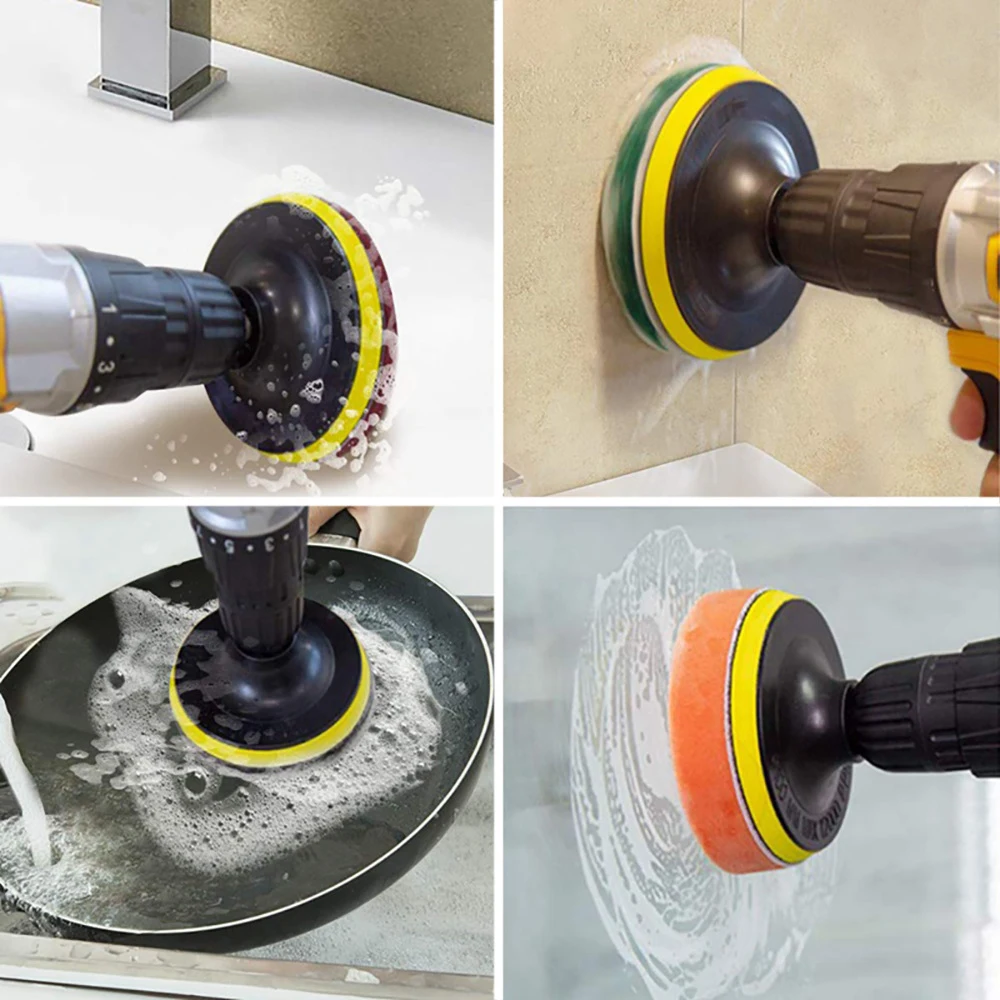 8-Piece Electric Drill Brush Kit Power Scrubber for Tile Bathroom Kitchen Car Cleaning Polishing Pads Deep Cleaning Tool Set - Image 6