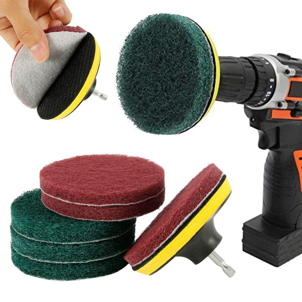 8-Piece Electric Drill Brush Kit Power Scrubber for Tile Bathroom Kitchen Car Cleaning Polishing Pads Deep Cleaning Tool Set - Image 2