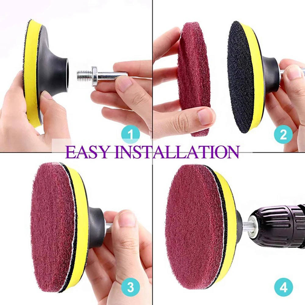 8-Piece Electric Drill Brush Kit Power Scrubber for Tile Bathroom Kitchen Car Cleaning Polishing Pads Deep Cleaning Tool Set - Image 4