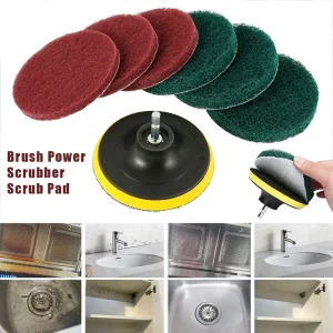 8-Piece Electric Drill Brush Kit Power Scrubber for Tile Bathroom Kitchen Car Cleaning Polishing Pads Deep Cleaning Tool Set