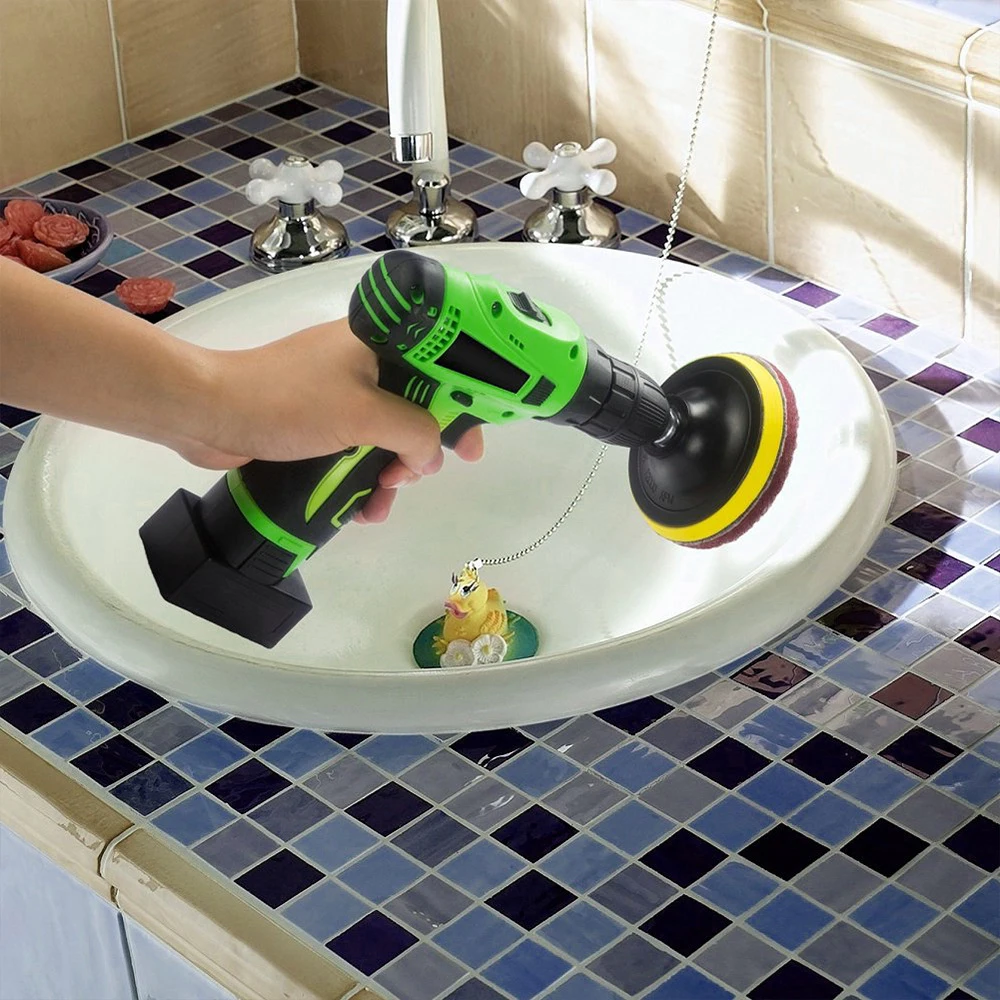 8-Piece Electric Drill Brush Kit Power Scrubber for Tile Bathroom Kitchen Car Cleaning Polishing Pads Deep Cleaning Tool Set - Image 5