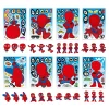 8/24Sheets Spider Man Marvel Puzzle Stickers For Boys Make-a-Face Toy Cartoon Kid Game Assemble Jigsaw Children Party Decoration