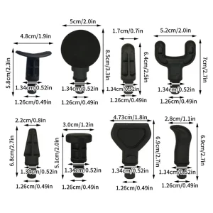 8PCS Replacement Heads For Massage Muscle Stimulator Body Relaxation Shaping Exercising Fascia Massager Heads