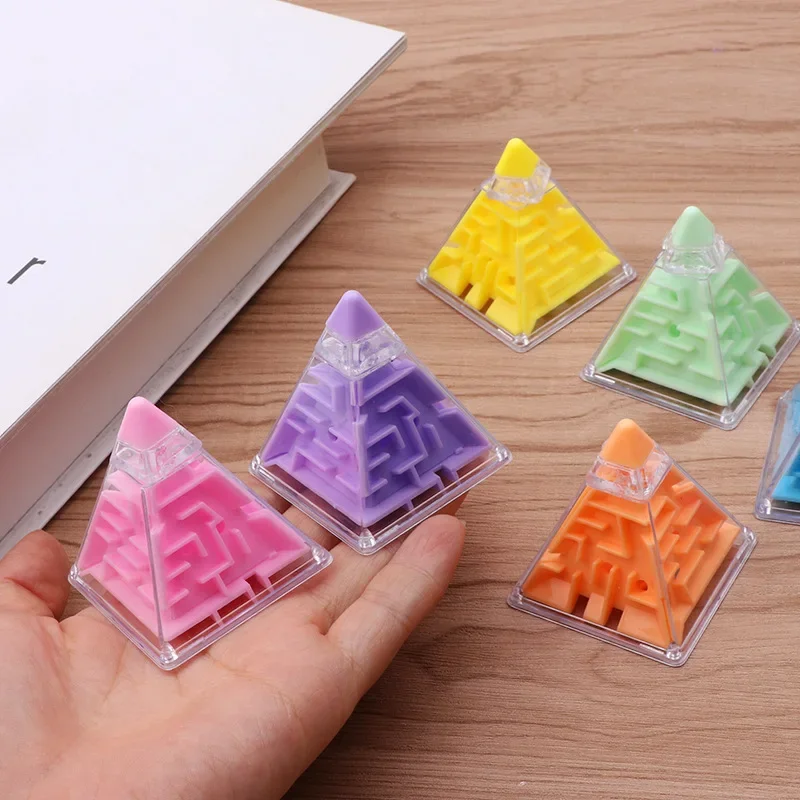 8Pcs 3D Triangle Rolling Ball Maze Magic Cube Toys for Kids Birthday Party Favors Pinata Fillers School Rewards Goodie Bag - Image 2
