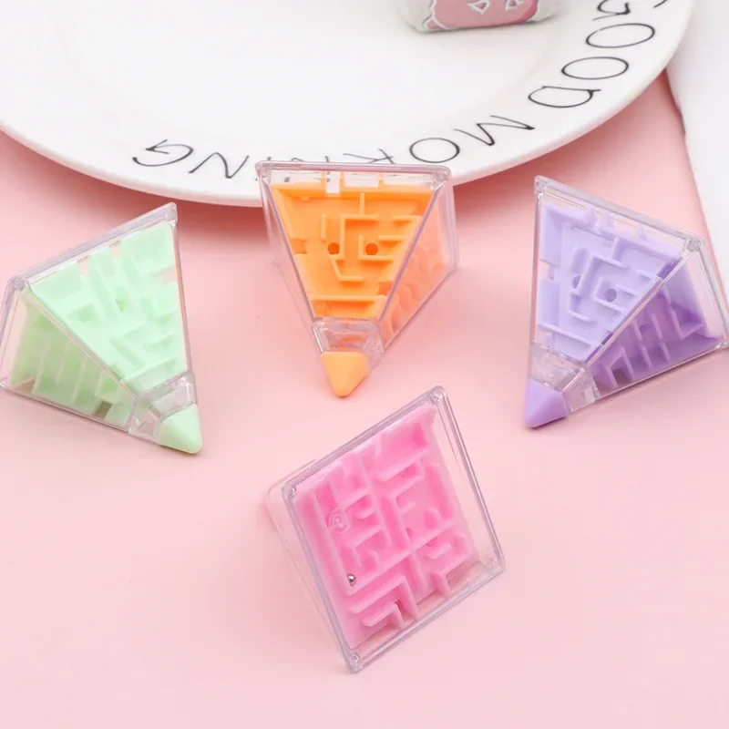 8Pcs 3D Triangle Rolling Ball Maze Magic Cube Toys for Kids Birthday Party Favors Pinata Fillers School Rewards Goodie Bag - Image 3