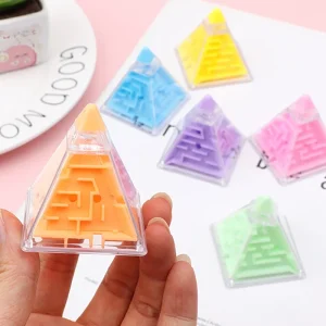 8Pcs 3D Triangle Rolling Ball Maze Magic Cube Toys for Kids Birthday Party Favors Pinata Fillers School Rewards Goodie Bag