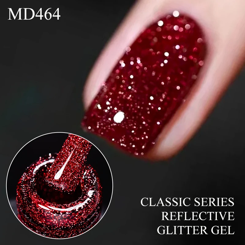 8ml Classic Series Reflective Glitter Gel Nail Polish High Gloss Shiny UV LED Soak Off Nail Supplies Manicure DIY Varnishes
