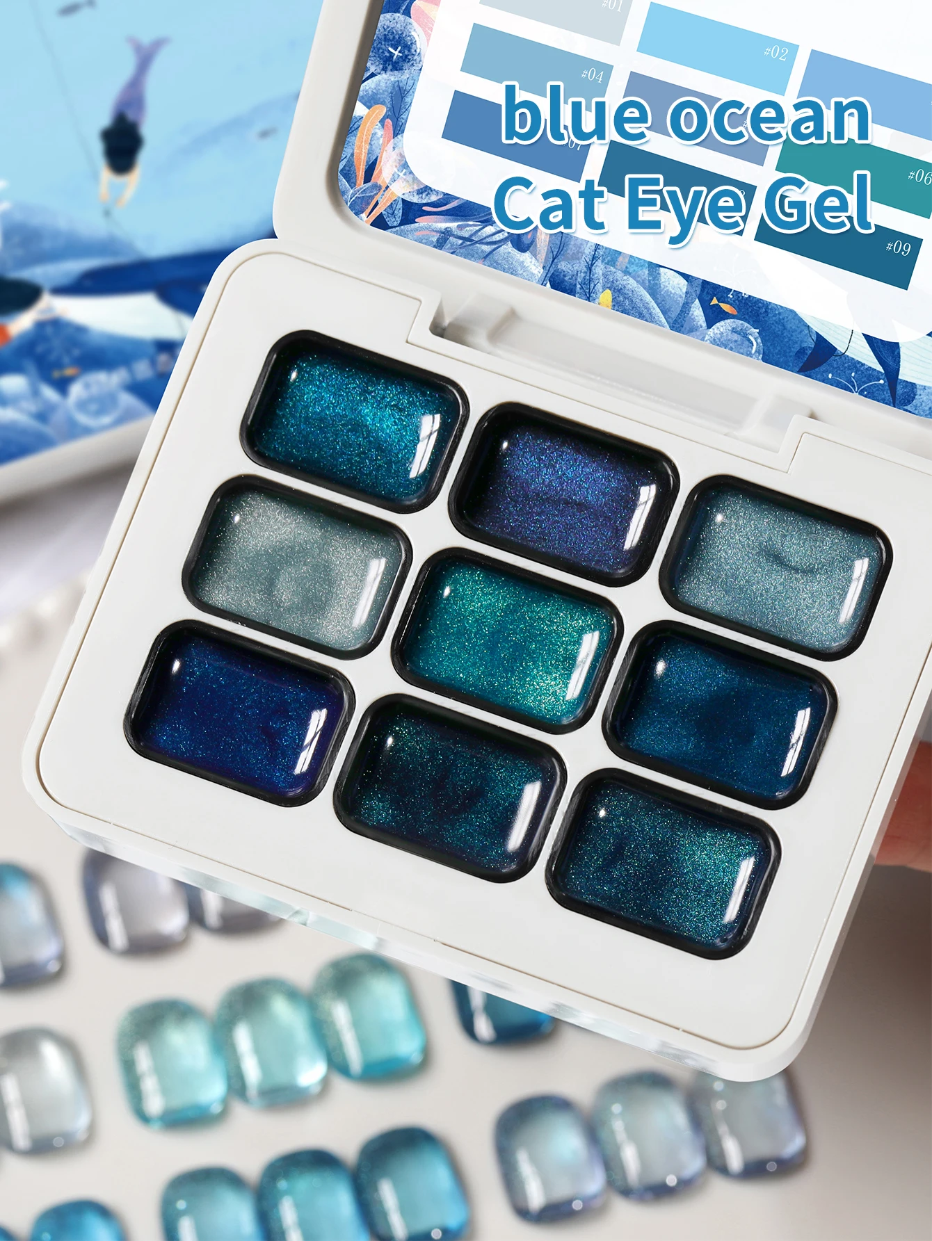 9 Colors Patting Gel Smudge Canned High Saturation Popular Semi-Solid Nail Polish Gel Nail Salon Special - Image 2