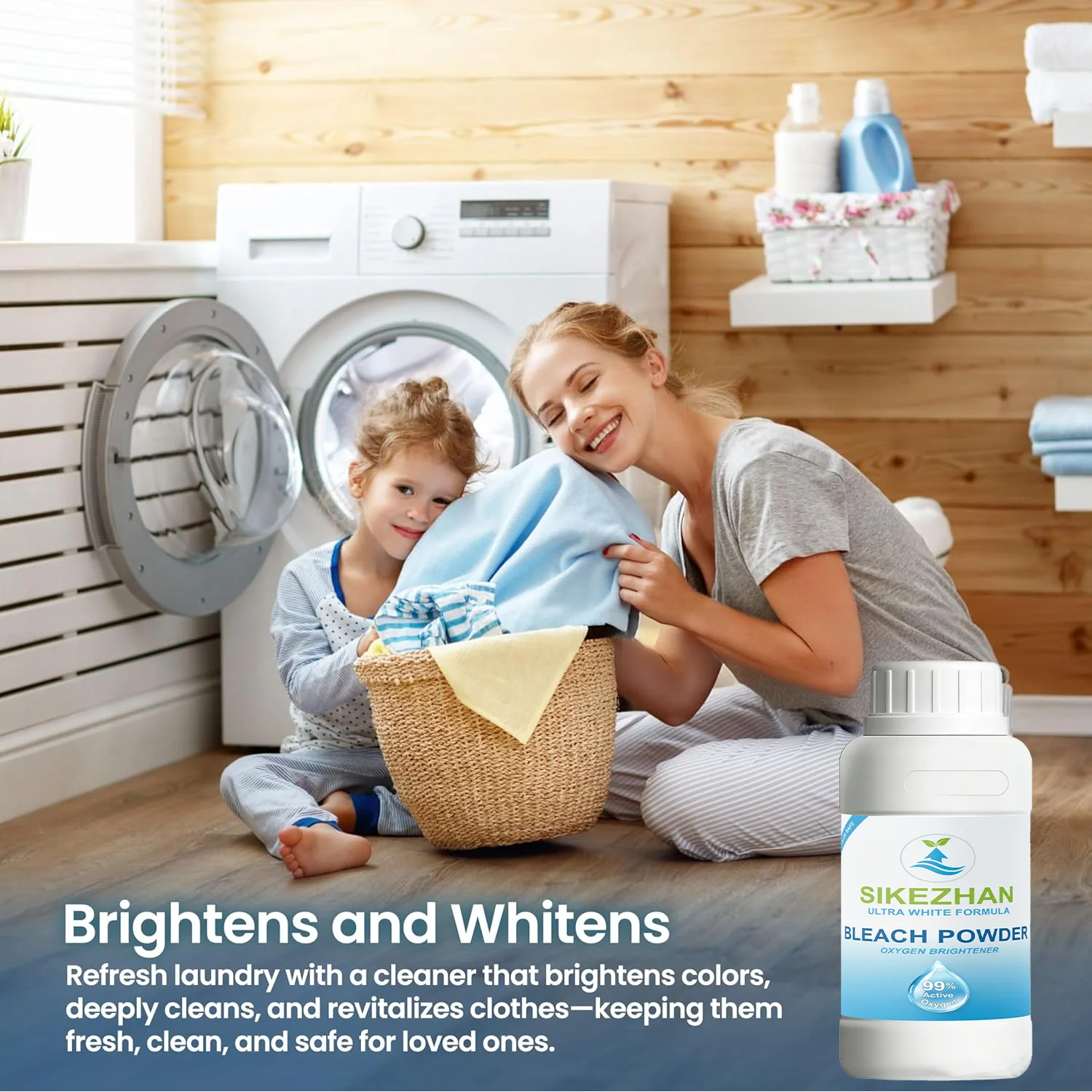99% Pure Sodium Percarbonate Oxygen Bleach Powder. Chlorine-Free Laundry Stain Remover & Whitener.Color-Safe All-Purpose Cleaner