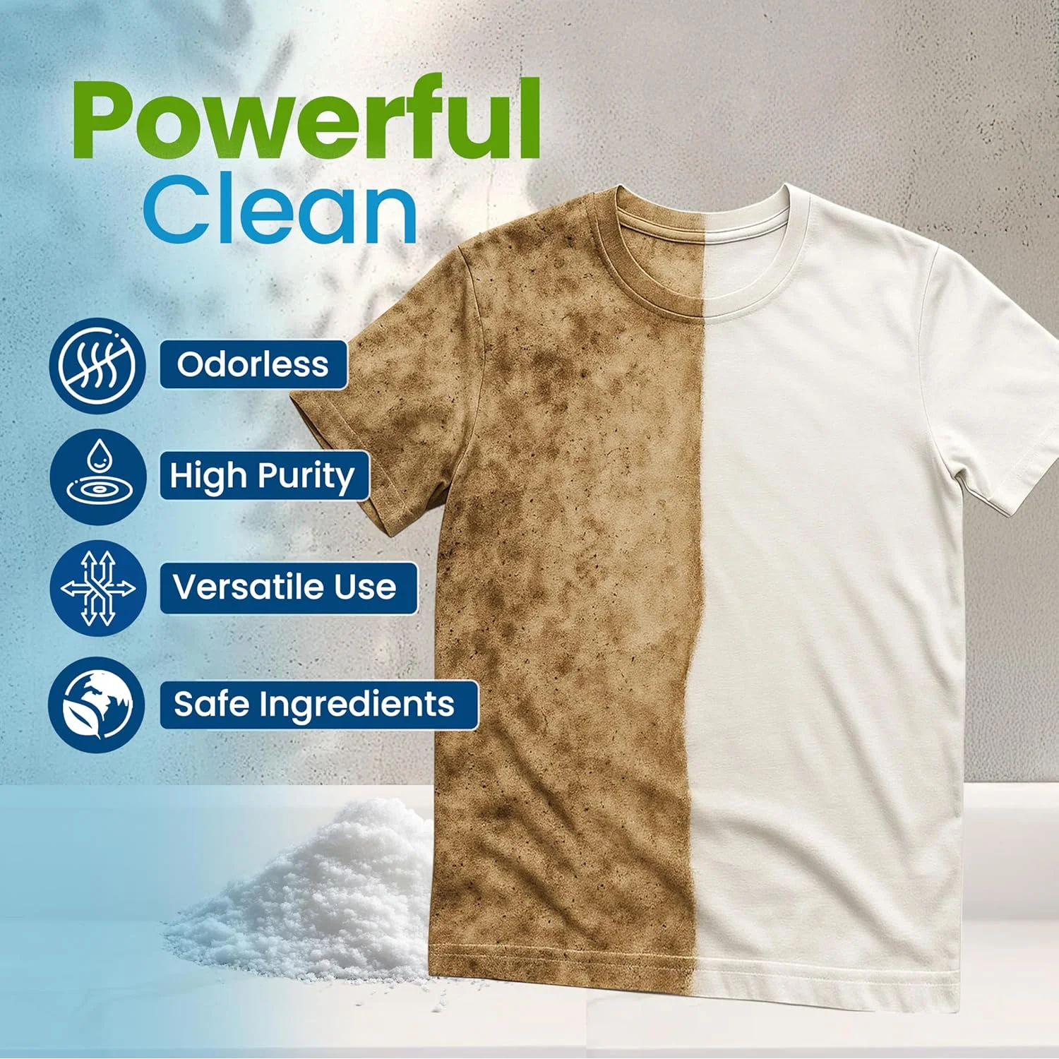 99% Pure Sodium Percarbonate Powder–Chlorine-Free Oxygen Bleach.Color-Safe Laundry Stain Remover,Whitener & All-Purpose Cleaner - Image 4