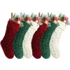 A96I-Christmas, 46Cm Large Christmas Stockings Decoration Christmas Stockings Knitted Gift Bag Christmas Sublimation