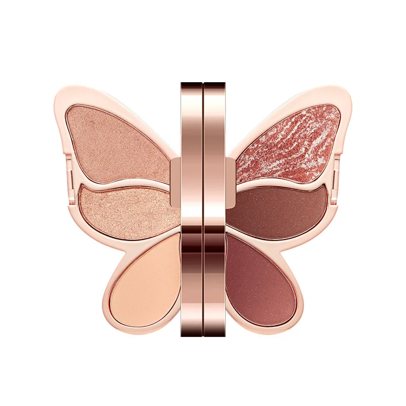 AGAG Brand 6 colors Eyeshadow palette butterfly Eye shadow lucky Koi Pearl Sequins Glitter Matte Makeup plate glitter eyeshadow - Image 5
