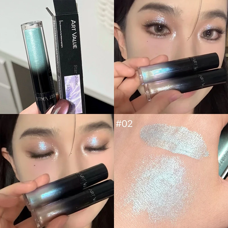 ART VALUE Glitter Liquid Eyeshadow Pearly Shimmer Eyeshadow Fine Shiny Eyes Makeup Charming Eyeliner Shadow Highlighter Cosmetic - Image 3