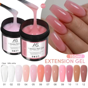 AS 150ml Tpo Free Hema Free Nail Extension Gel Pink White Acrylic Semi-Permanent Gel Varnish Builder Suitable for DIY Design